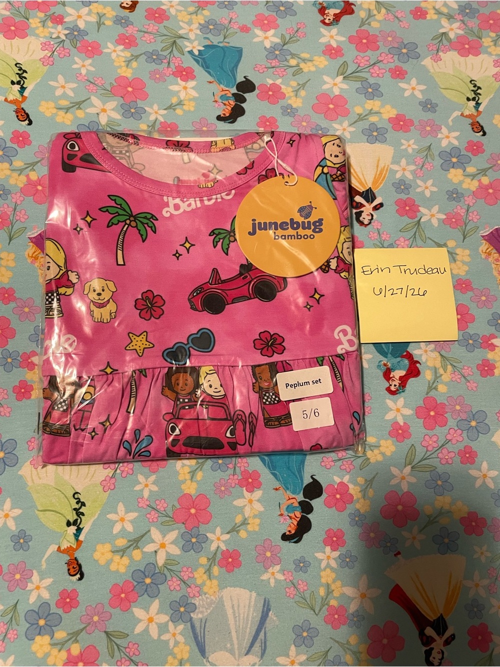 Junebug Bamboo Little People Barbie Peplum Top and Shorts